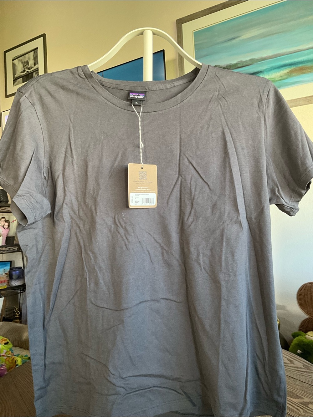Patagonia Men's Short-Sleeve Crew Tee in Slate Gray